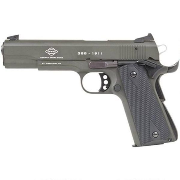 American Tactical Imports GSG 1911 Semi Automatic Pistol 22 LR 5″ Barrel 10 Rounds Alloy Frame OD Green
