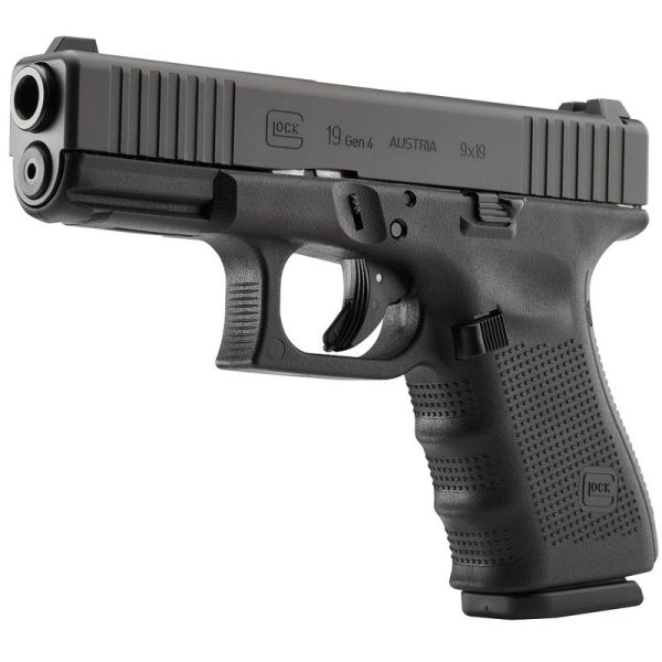 Glock 19 Gen 4 Front Serrated Slide 9mm 15+1 G19 Pistol with Extended Controls PG1950433FS