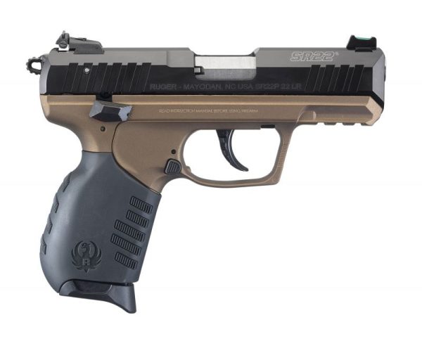 Ruger SR22 Burnt Bronze .22 LR 3.5″ Barrel 10-Rounds 3-Dot Sights