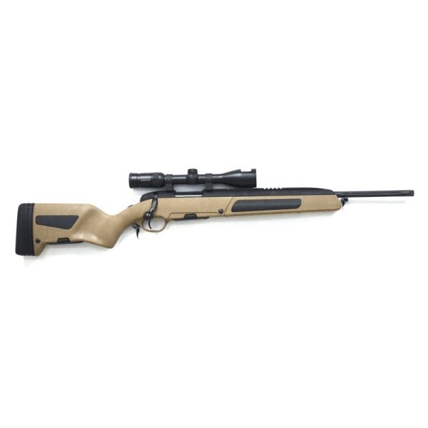 Steyr Scout .308 Win 19″ Blued Barrel 5 Round Weaver Rail Tan Synthetic Stock and Black Finish-Package w/ Swarovski Z-3 3-10×42 Scope