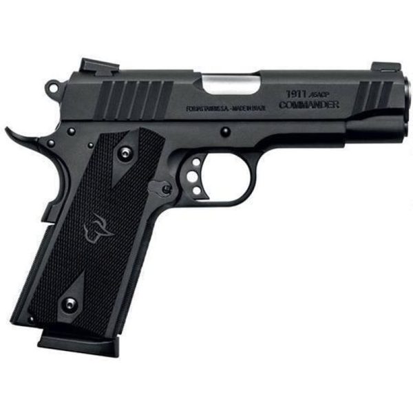 1-191101COM Taurus 1911 Commander .45 ACP Semi Auto Pistol 4.2″ Barrel 8 Rounds Synthetic Grips Steel Frame Black Finish