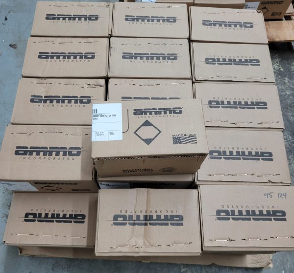 Ammo Inc 9mm 124 Grain CleanFire TMC – 54,000 Rounds (1/2 Pallet – 54 Cases) BUYER PAYS FREIGHT