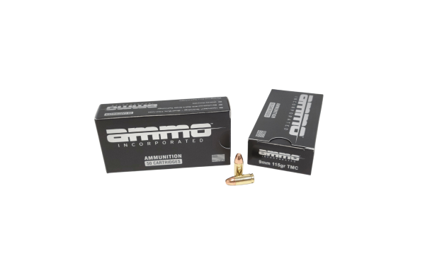 Ammo Inc. 9mm SAME DAY SHIPPING 115 Grain CleanFire TMC – 50 Rounds (Box) [NO TAX outside Texas]