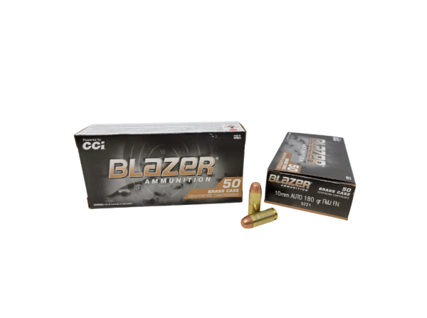 CCI BLAZER 10mm Auto SAME DAY SHIPPING 180 Grain FMJ FN Brass – 50 Rounds (Box) [NO TAX outside Texas]