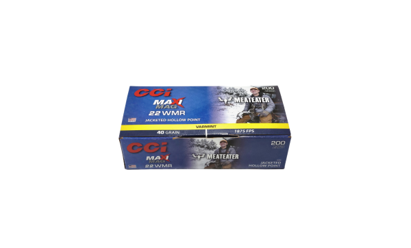CCI Maxi-Mag .22 Mag SAME DAY SHIPPING 40 Grain JHP MeatEater Special Edition – 200 Rounds (Box) [NO TAX outside Texas]
