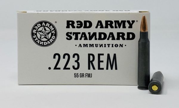 Century Red Army .223 Rem SAME DAY SHIPPING 55 Grain FMJ Steel Case – 20 Rounds (Box) [NO TAX outside Texas]
