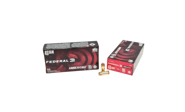 Federal American Eagle CASE .40 S&W SAME DAY SHIPPING 165 Grain FMJ – 1,000 Rounds (CASE) [NO TAX outside Texas]