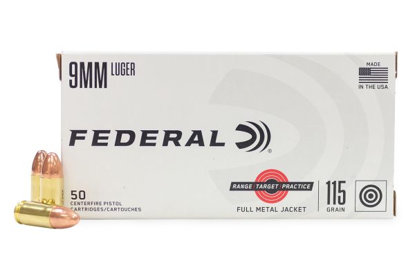 FEDERAL 9mm RTP 115 Grain RTP9115 FMJ – 50 Rounds (Box) [NO TAX outside Texas]