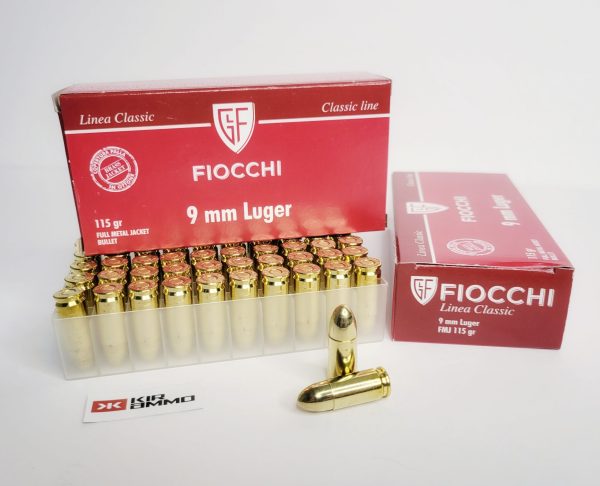 Fiocchi Classic Line 9mm SAME DAY SHIPPING FMJ 115 Grain – 50 rounds (Box) [NO TAX outside Texas]