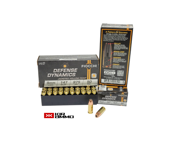 Fiocchi 9mm SAME DAY SHIPPING 147 grain DEFENSE DYNAMICS SUBSONIC Hollow Point 9APDHP – 50 Rounds (Box) [NO TAX outside Texas]