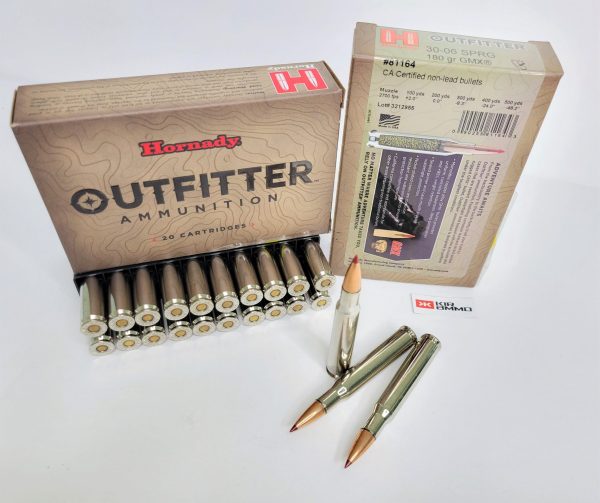 Hornady 30-06 Springfield Ammunition Outfitter Nickel Plated – Polymer Tip 81164 180 Grain GMX 20 Rounds (Box) [NO TAX outside Texas]