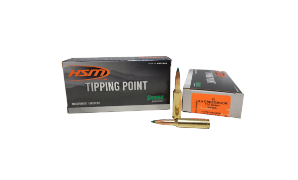 HSM 6.5 Creedmoor Sierra GameChanger Tipping Point SAME DAY SHIPPING 130 Grain – 20 Rounds (Box) [NO TAX outside Texas]