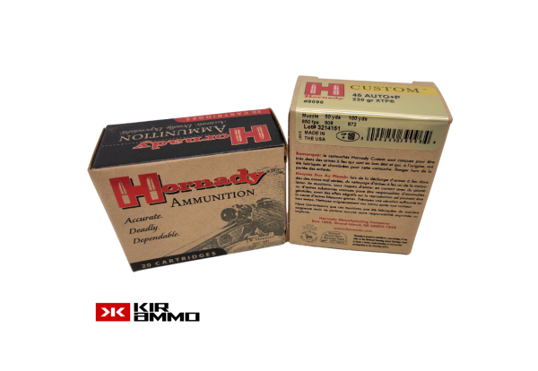 Hornady CUSTOM .45 Auto +P SAME DAY SHIPPING 230 Grain XTP 9096 – 20 Rounds (Box) [NO TAX outside Texas]