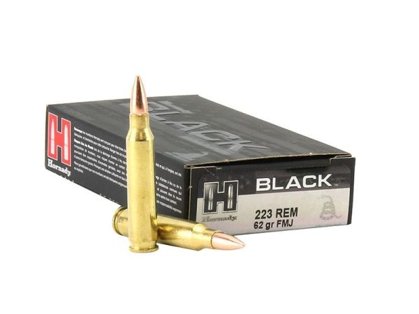 Hornady BLACK .223 Rem SAME DAY SHIPPING 62 Grain FMJ H80234 – 20 Rounds (Box) [NO TAX outside Texas]