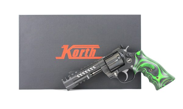 Nighthawk Korth Ranger .357 Mag 4″ w/ Compensator Black/Green Grip