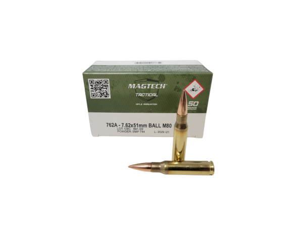 MAGTECH 7.62X51mm M80 SAME DAY SHIPPING 147 Grain FMJ – 50 Rounds (Box) [NO TAX outside Texas]