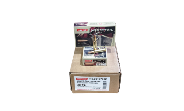 Norma Whitetail CASE .308 Winchester SAME DAY SHIPPING 150 gr 20177382 JSP – 200 Rounds (CASE) [NO TAX outside Texas]
