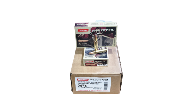 Norma Whitetail .308 Winchester FREE SHIPPING (code: SHIPCASE) 150 gr JSP – 400 Rounds (2 CASES) [NO TAX outside Texas]