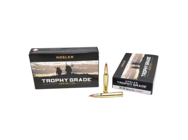 Nosler Trophy Grade .30-06 SAME DAY SHIPPING 165 Grain AccuBond – 20 Rounds (Box) [NO TAX outside TX]