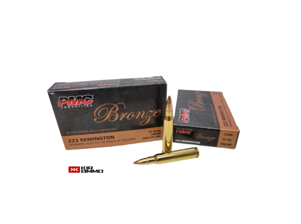 PMC BRONZE 223 REM CASE – SAME DAY SHIPPING 55 Grain FMJ-BT – 1,000 Rounds (CASE) [NO TAX outside TEXAS]