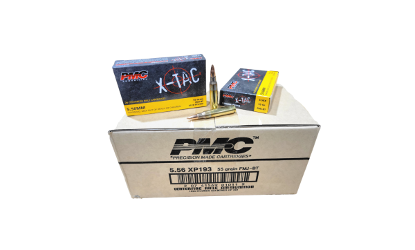 PMC X-Tac CASE 5.56x45mm SAME DAY SHIPPING 55 Grain FMJ-BT – 1000 rounds (CASE) [NO TAX outside TX]