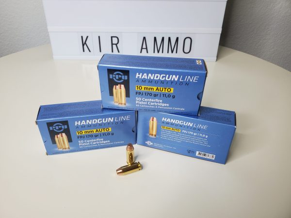 Prvi PPU 10mm SAME DAY SHIPPING PPH10F 170 Grain Jacketed Flat Point – 50rds (Box) [NO TAX outside TX]