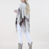 Beige Plaid Faded Stripe Shawl - Image 2