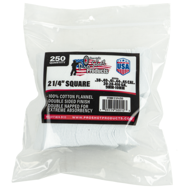 Pro-Shot .38-.45CAL Patches -250 Count