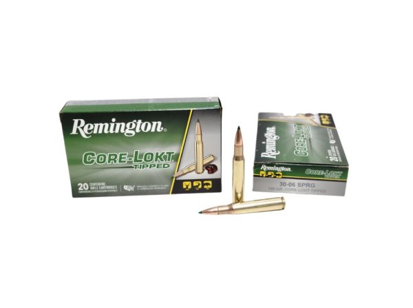 Remington Core-Lokt TIPPED .30-06 SAME DAY SHIPPING 180 Grain – 20 Rounds (Box) [NO TAX outside Texas]
