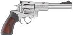Ruger Super Redhawk Stainless Steel 10mm 7.5-inch 6rd Black Rubber with Hardwood Insert Grips