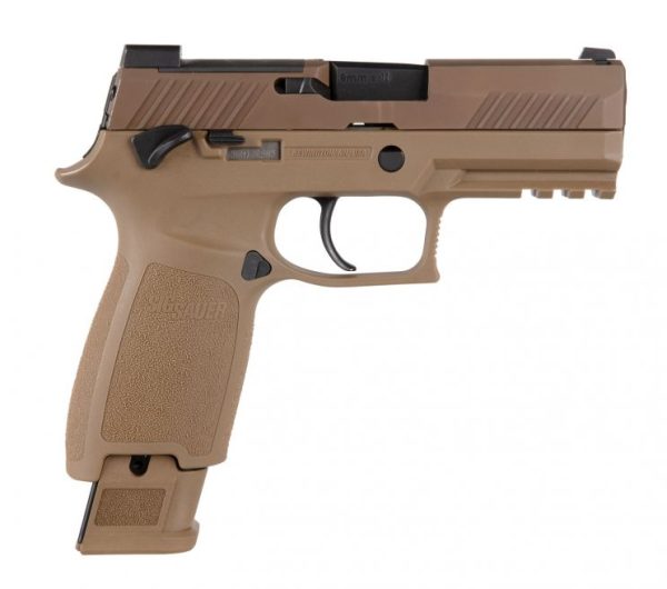 Sig Sauer P320 M18 Coyote Tan 9mm 3.9″ Barrel 17-Rounds siglite Sights 1 Magazine