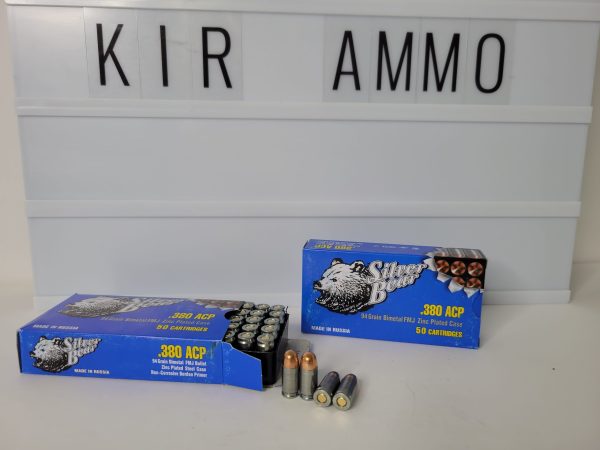 SALE 380 Auto Silver Bear SAME DAY SHIPPING 94 gr 50 rounds (Box) [NO TAX outside of TX]