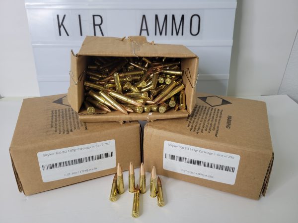 STRYKER – .300 BLK 147 Grain FMJ FST300147FMJA250 – 250 Rounds (Box) [NO TAX outside TX]