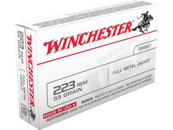 Winchester 223 Rem Ammunition USE223R1L 55 Grain FMJ 20 Rounds (Box) [NO TAX outside TX]