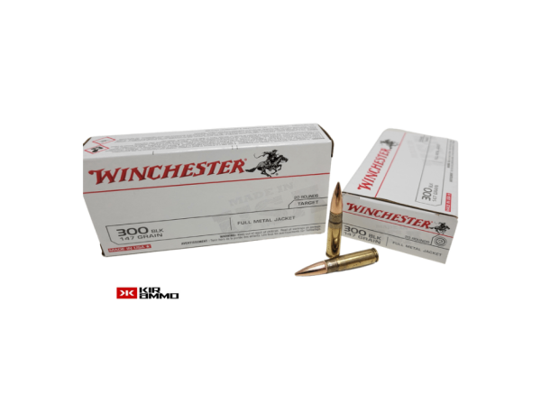Winchester .300 AAC Blackout SAME DAY SHIPPING 147 Grain FMJ – 20 Rounds (Box) [NO TAX outside Texas]
