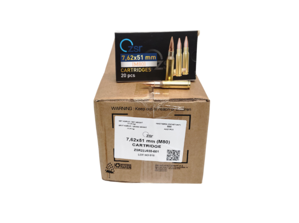 ZSR .308 Win / 7.62x51mm CASE M80 -149 Grain FMJ – 500 Rounds (CASE) SAME DAY SHIPPING [NO TAX outside TX]