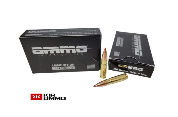 Ammo Inc 300 AAC Blackout CASE – SAME DAY SHIPPING 110 Grain Hornady V-Max – 200 Rounds (CASE) [NO TAX outside TEXAS]