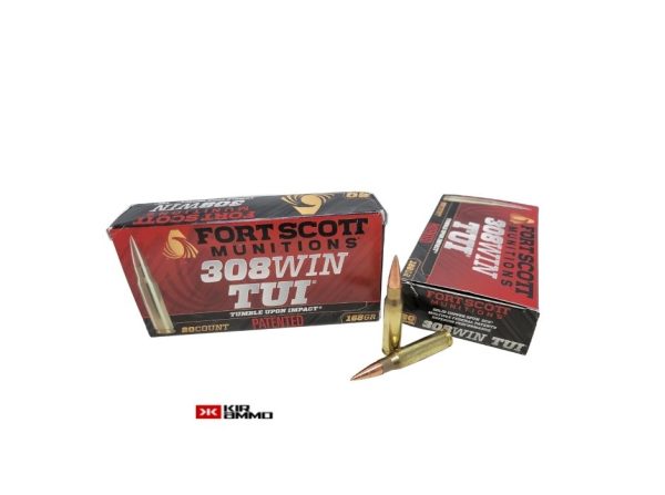 FORT SCOTT 308 WIN TUI – SAME DAY SHIPPING 168 Grain – 20 Rounds (Box) [NO TAX outside Texas]