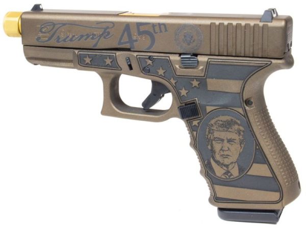 Glock G19 Gen 4 Trump Bronze 9mm 4″ TiNi Threaded Barrel 15-Rounds Fixed Sights USA Made