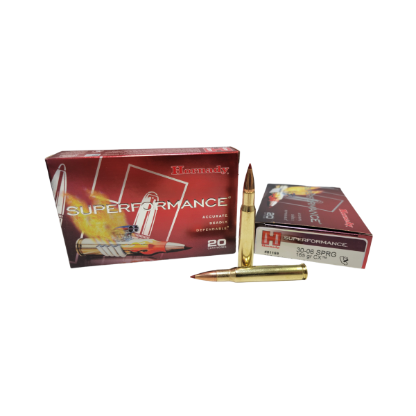 HORNADY 30-06 Springfield Superformance SAME DAY SHIPPING 165 Grain CX – 20 Rounds (Box) [NO TAX outside Texas]