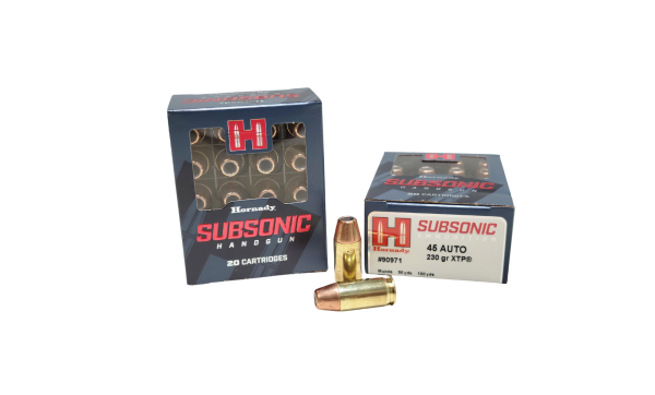 Hornady Subsonic .45 ACP SAME DAY SHIPPING 230 Grain XTP – 20 Rounds (Box) [NO TAX outside Texas]