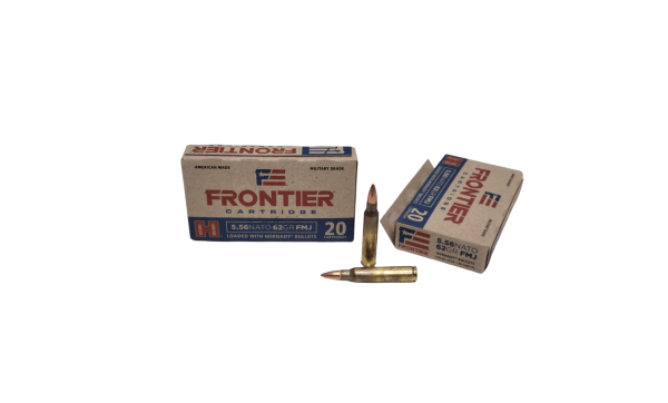 Hornady Frontier 5.56x45mm NATO SAME DAY SHIPPING 62 Grain FMJ Hornady Bullets – 20 Rounds (Box) [NO TAX outside TX]