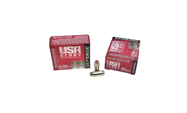 Winchester .45 Auto USA Ready SAME DAY SHIPPING 200 Grain Hex-Vent JHP – 20 Rounds (Box) [NO TAX outside Texas]